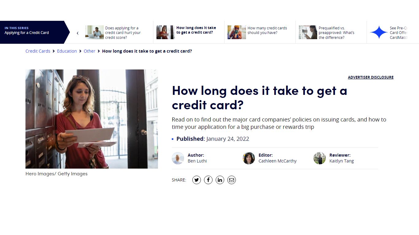 How long does it take to get a credit card? | CreditCards.com