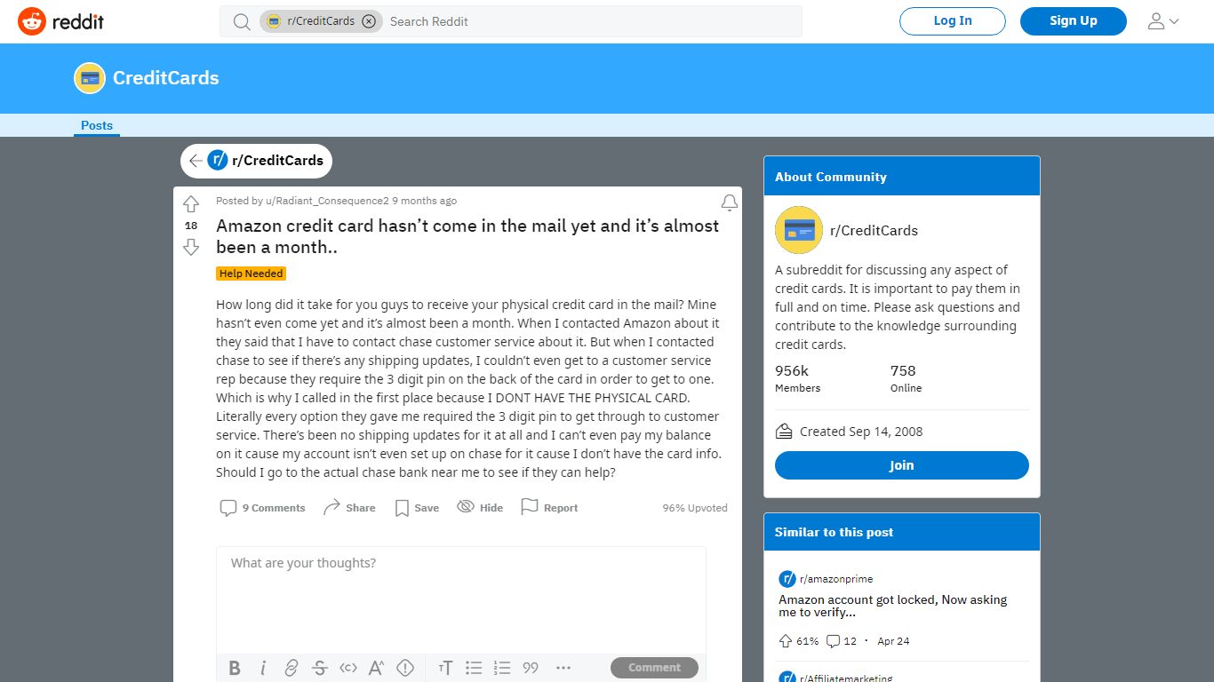 Amazon credit card hasn’t come in the mail yet and it’s ... - reddit